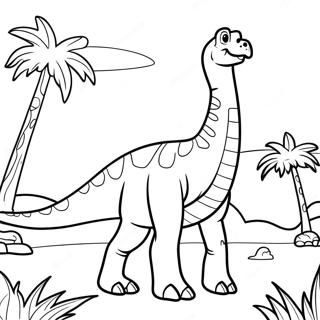 Brachiosaurus Fargeleggingsark