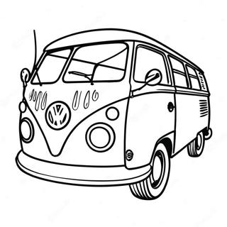 60 Talls Retro Volkswagen Buss Fargeleggingsark 27123-24758