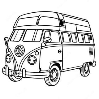 60 Talls Retro Volkswagen Buss Fargeleggingsark 27123-24760