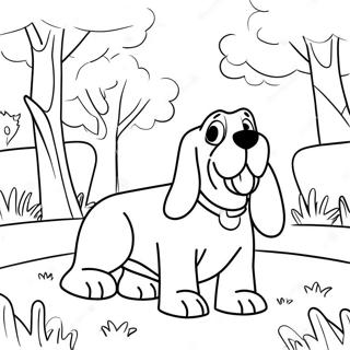 Lekende Basset Hound I Parken Fargeleggingsark 27584-25109