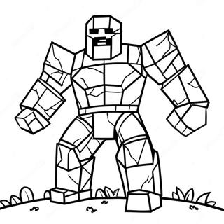 Jern Golem Minecraft Fargeleggingsark 27663-25171