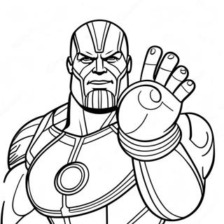 Thanos Med Infinity Gauntlet Fargeleggingsark 27885-25344