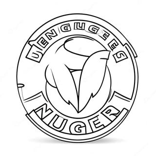 Denver Nuggets Logo Fargeleggingsark 28004-25435