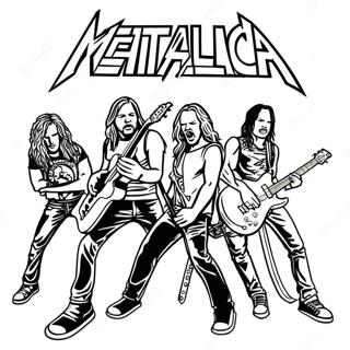 Metallica Bandmedlemmer Fargeleggingsark 28185-25584