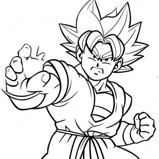 Goku Super Saiyan 4 I Aksjon Fargeleggingsark 28406-25749