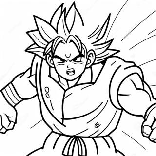 Goku Super Saiyan 4 I Aksjon Fargeleggingsark 28406-25751