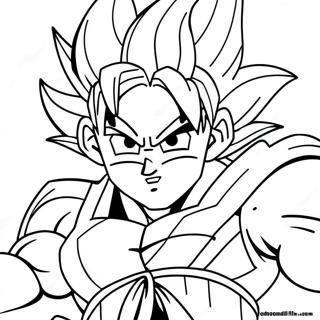 Goku Super Saiyan 4 I Aksjon Fargeleggingsark 28406-25752