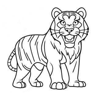 Sabeltann Tiger Fargeleggingsark 28505-25825