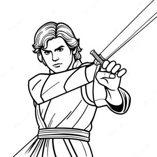 Anakin Skywalker Lyssabelduell Fargeleggingsark 28767-26029