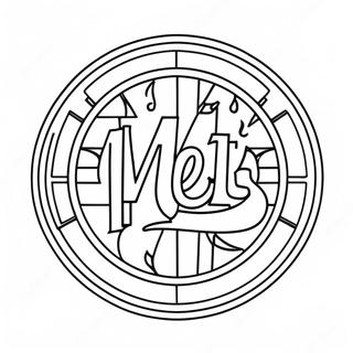 Mets Logo Fargeleggingsark 29246-26412