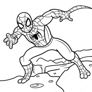 Spiderman Vs Ogle Actionscene Fargeleggingsark 29297-26456