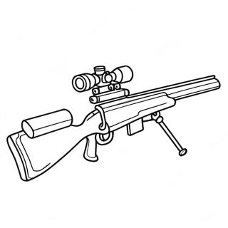 Realistisk Sniper Rifle Fargeleggingsark 29788-26838