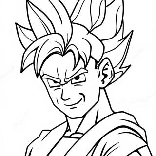 Fargeleggingsark For Super Saiyan Goku I Aksjon 30439-27347