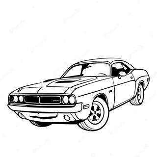 Klassisk Dodge Challenger Fargeleggingsark 30839-27665