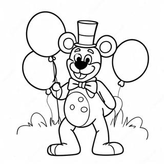 Toy Freddy Med Fargerike Ballonger Fargeleggingsark 31249-27993