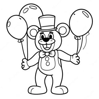 Toy Freddy Med Fargerike Ballonger Fargeleggingsark 31249-27995