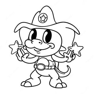 Lemmy Koopaling Med En Stjerne Stav Fargeleggingsark 32070-16555