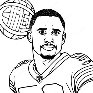 Jalen Hurts Fargeleggingsark 32269-16710