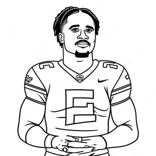 Jalen Hurts I Aksjon Fargeleggingsark 32270-16716