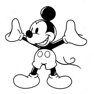 Mickey Mus I Lekende Positur Fargeleggingsark 32370-16795