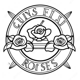 Guns And Roses Logo Fargeleggingsark 33341-17546