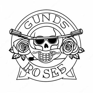 Guns And Roses Logo Fargeleggingsark 33341-17547