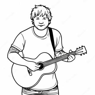 Ed Sheeran Med Gitar Fargeleggingsark 33422-17613