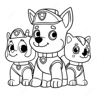 Skummel Halloween Paw Patrol Karakterer Fargeleggingsark 3430-2791