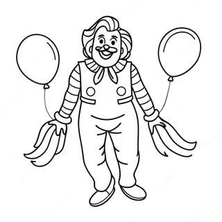 Glad Ronald Mcdonald Med Ballonger Fargeleggingsark 34924-29069