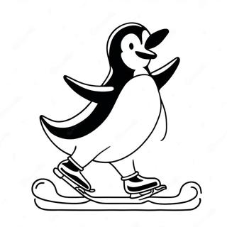 Pingu Pa Skoyter Fargeleggingsark 35024-29154