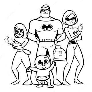 Incredibles 2 Familie Fargeleggingsark 35333-29398