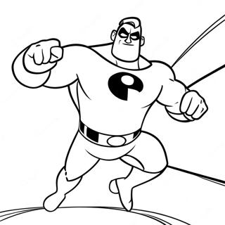 Mr Incredible I Aksjon Fargeleggingsark 35334-29401