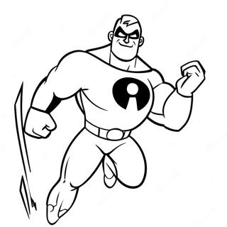 Mr Incredible I Aksjon Fargeleggingsark 35334-29404