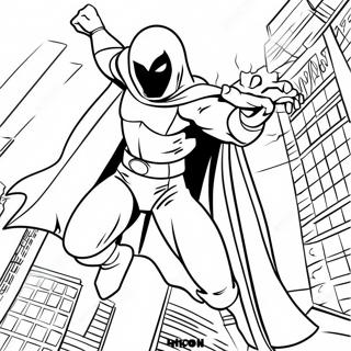 Moon Knight I Aksjon Fargeleggingsark 35884-29841