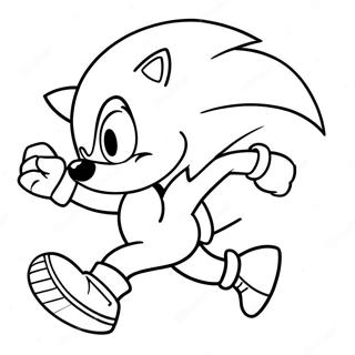 Sonic I Piggsvin Som Loper Raskt Fargeleggingsark 35954-29897