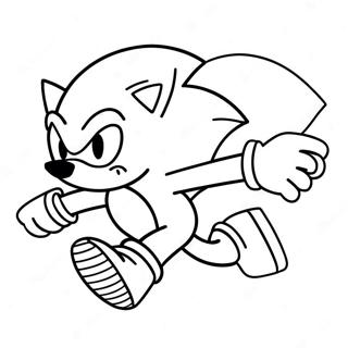 Sonic I Piggsvin Som Loper Raskt Fargeleggingsark 35954-29899