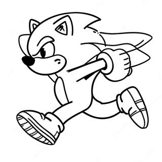 Sonic I Piggsvin Som Loper Raskt Fargeleggingsark 35954-29993