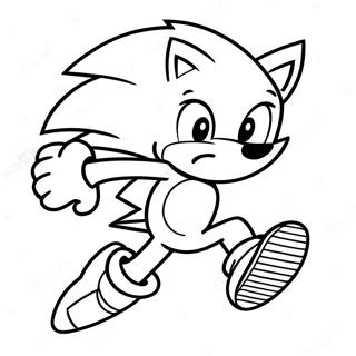 Sonic I Piggsvin Som Loper Raskt Fargeleggingsark 35954-29994