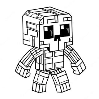 Minecraft Mutant Skjelett Fargeleggingsark