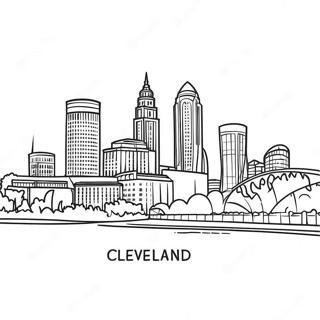 Fargeleggingsark Av Cleveland Skyline 36796-30651