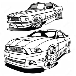 Mustang Gt Sportsbil Fargeleggingsark 3739-3035