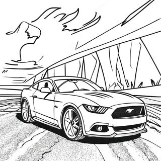 Mustang Gt Sportsbil Fargeleggingsark 3739-3036