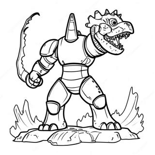 Mechagodzilla I Kamp Fargeleggingsark 3750-3046