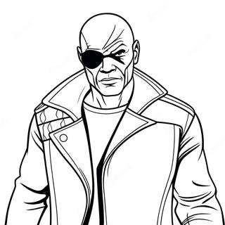 Nick Fury Med Oyepatch Fargeleggingsark 37627-31301