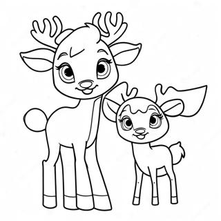 Rudolph Og Clarice Fargeleggingsark 37686-31355