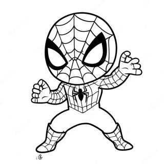 Chibi Spiderman Fargeleggingsark 37996-31602