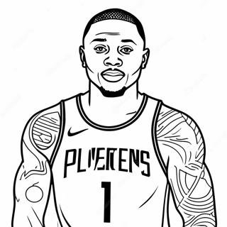 Damian Lillard Fargeleggingsark 38266-31814