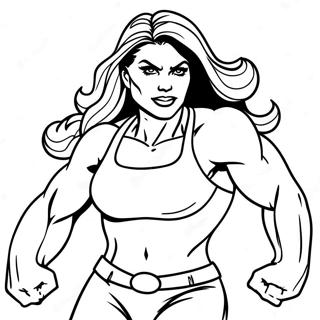 She Hulk I Aksjon Fargeleggingsark 38967-32374