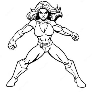 She Hulk I Aksjon Fargeleggingsark 38967-32376