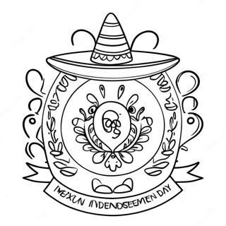 Symboler For Mexicansk Uavhengighetsdag Fargeleggingsark 39238-32577